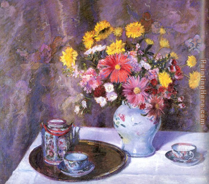 Imari Tea Set painting - Bernhard Gutmann Imari Tea Set art painting